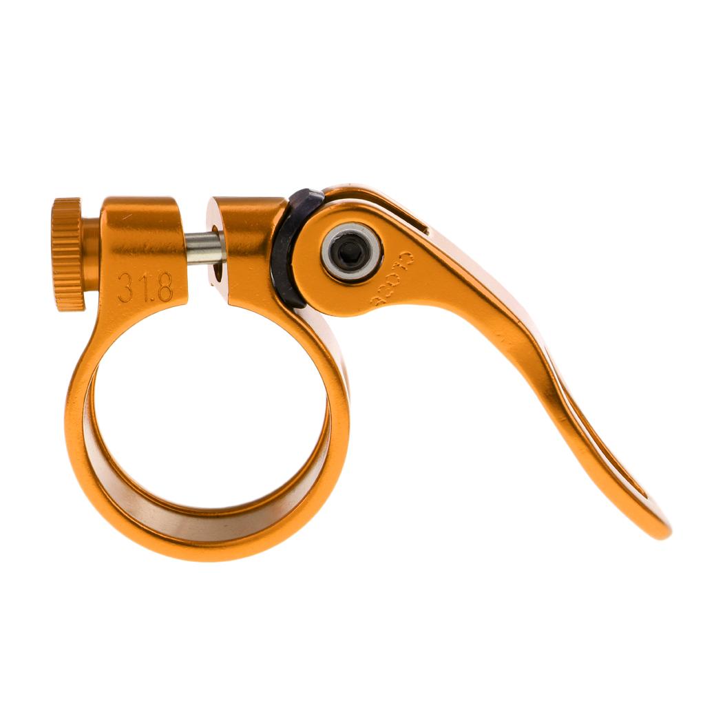 3xSeatPost Clamp Tube Clip Quick Release Mountain Road Bike Part 31.8mm Gold