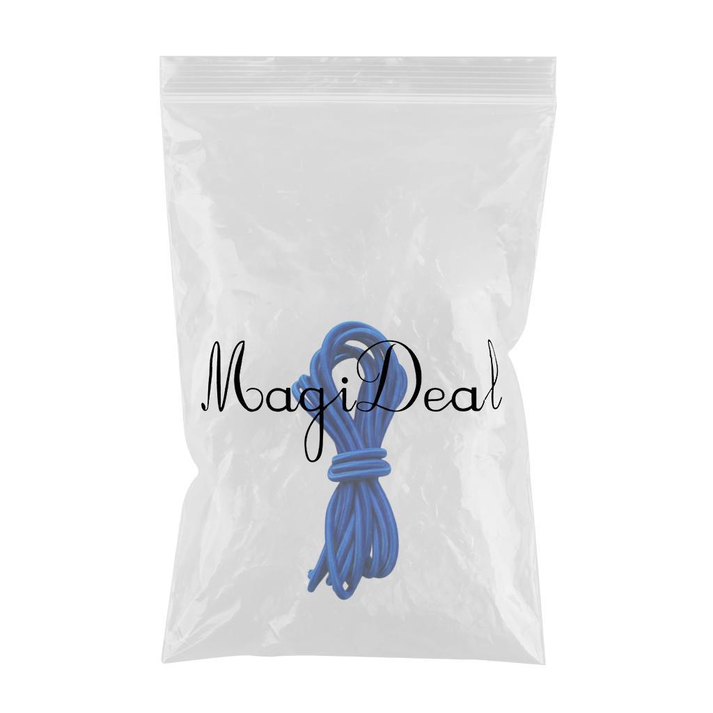 2x5mm Blue Elastic Rubber Bungee Rope Shock Cord Tie Down Boat UV Stable 1m