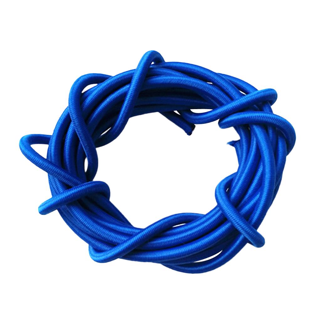 2x5mm Blue Elastic Rubber Bungee Rope Shock Cord Tie Down Boat UV Stable 1m