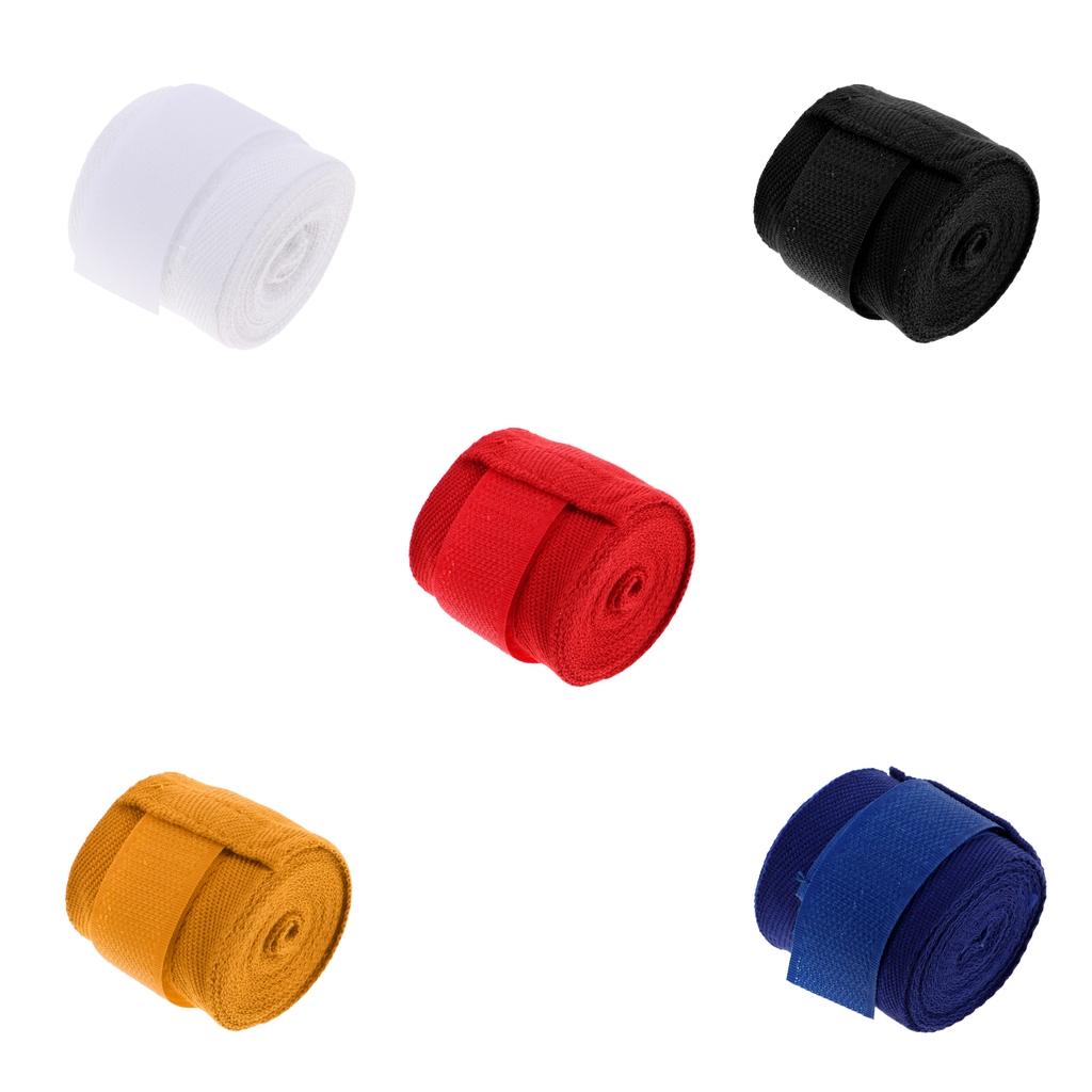 2xCotton Boxing Hand Strap Taekwondo Bandage Outdoor Sports Hand Gloves White