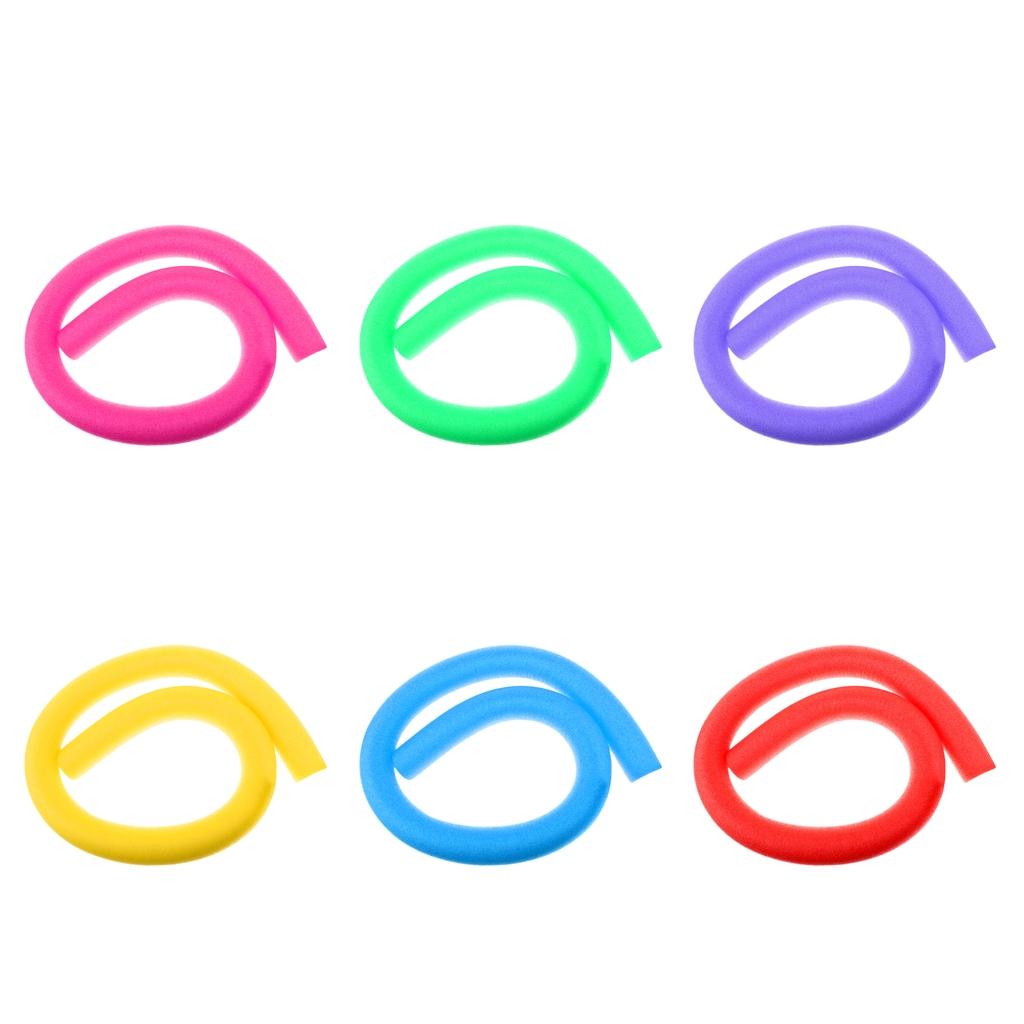 6 Pieces Flexible Swimming Pool Noodle Hollow Foam Kids Adult Float Swim Aid