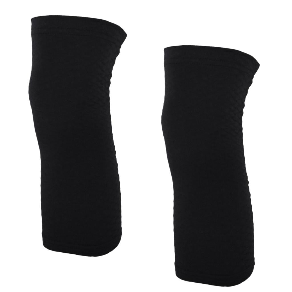 2xKnee Brace Support Breathable Compression Protector Knee Sleeve Black M