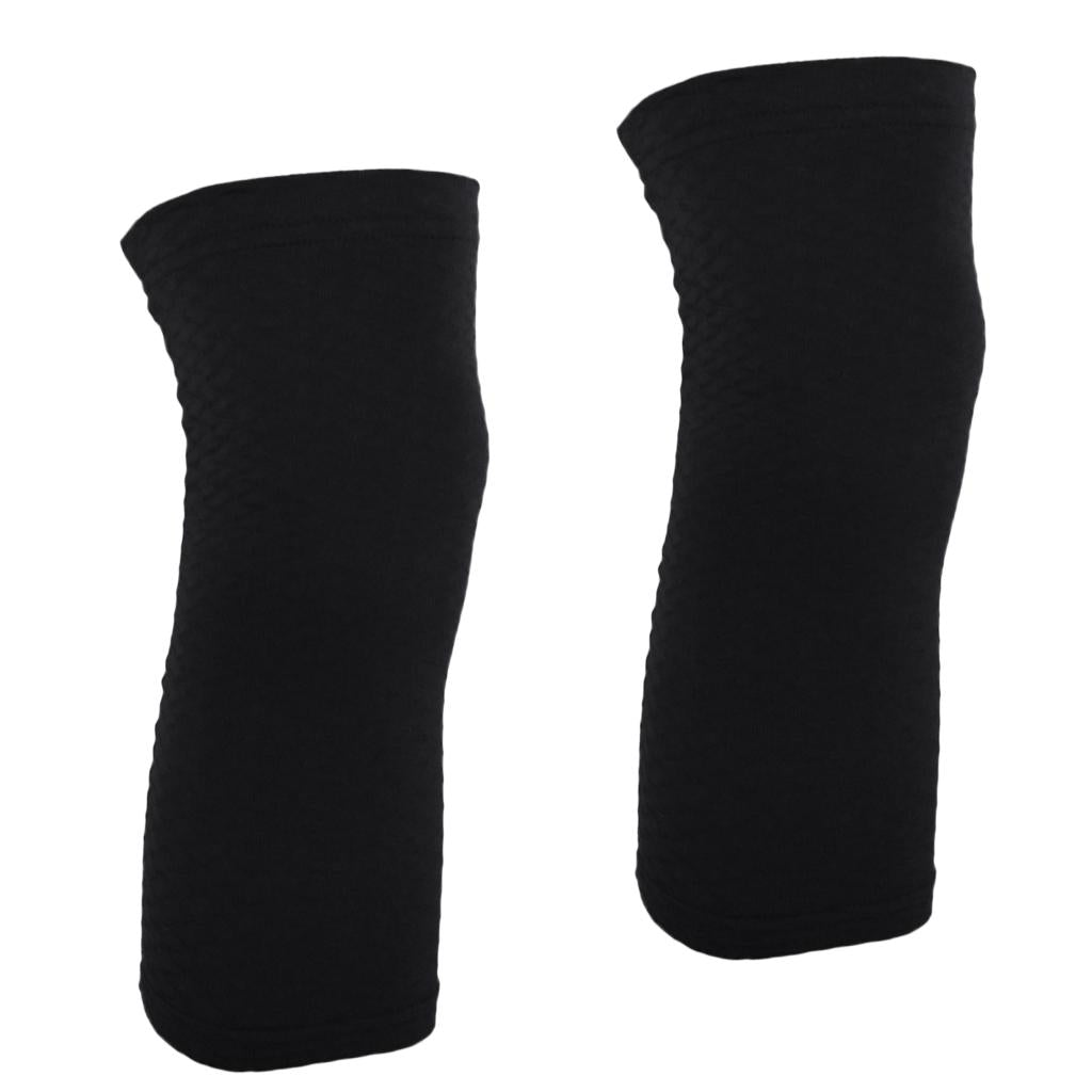 2xKnee Brace Support Breathable Compression Protector Knee Sleeve Black M