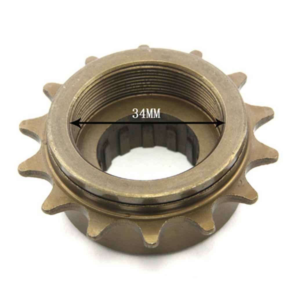 14T 34mm 1/2'' x 1/8'' Bronze BMX MTB Freewheel Mountain Bicycle Single Speed Bronze