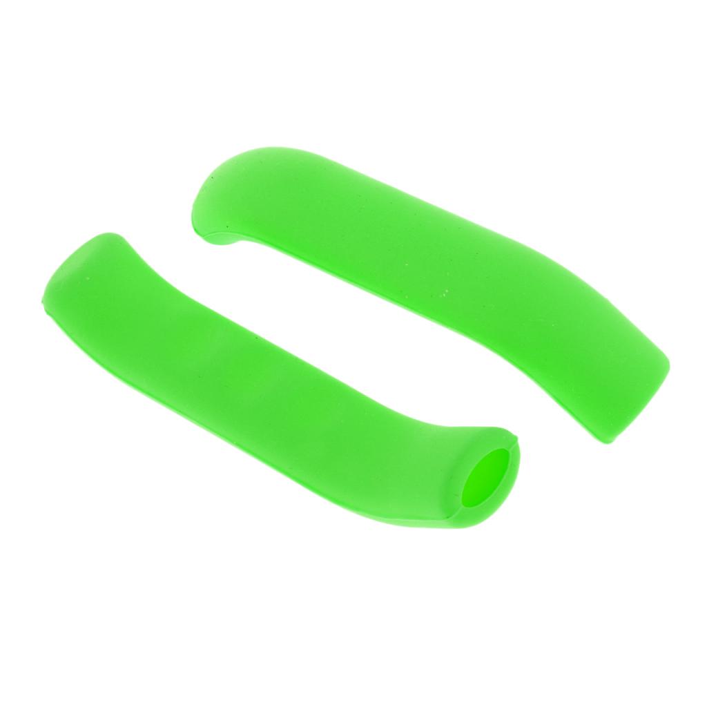 10 Pairs Soft Bike Brake Lever Cover Guard Protector Handle Sleeve Green