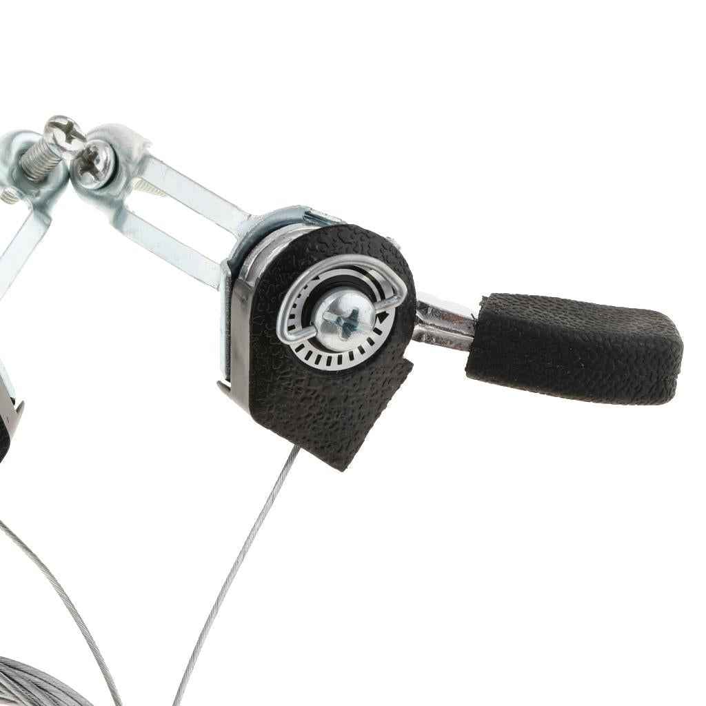1 Pair 3x6/7 Speed MTB Bike Thumb Gear Shifter Top Mount Shifters with Inner Cable