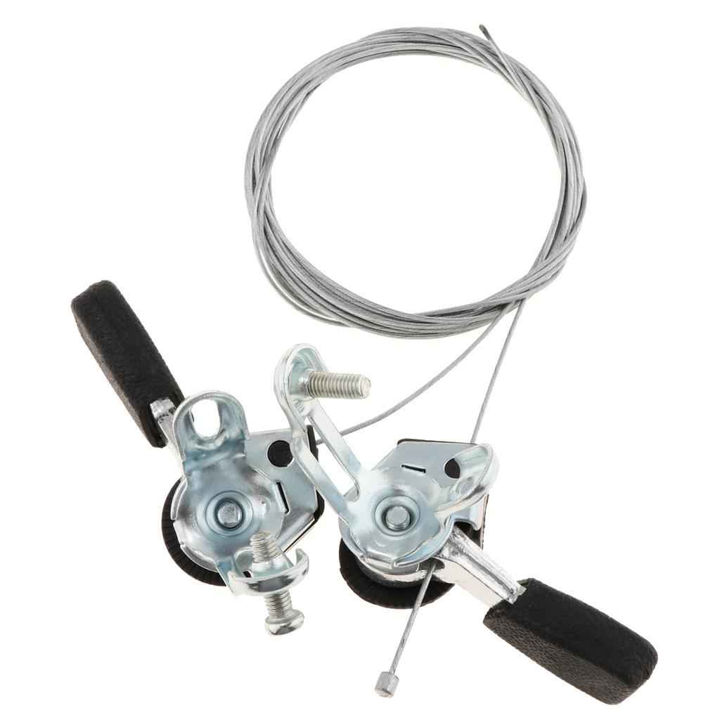 1 Pair 3x6/7 Speed MTB Bike Thumb Gear Shifter Top Mount Shifters with Inner Cable