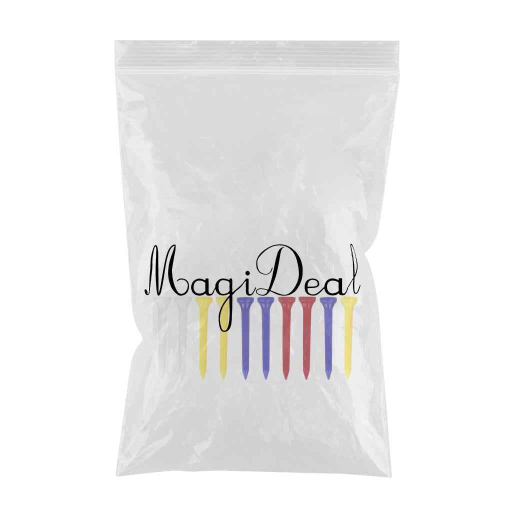 10pcs Unbreakable Golf Tees Professional Plastic Nails Mixed Color 54mm