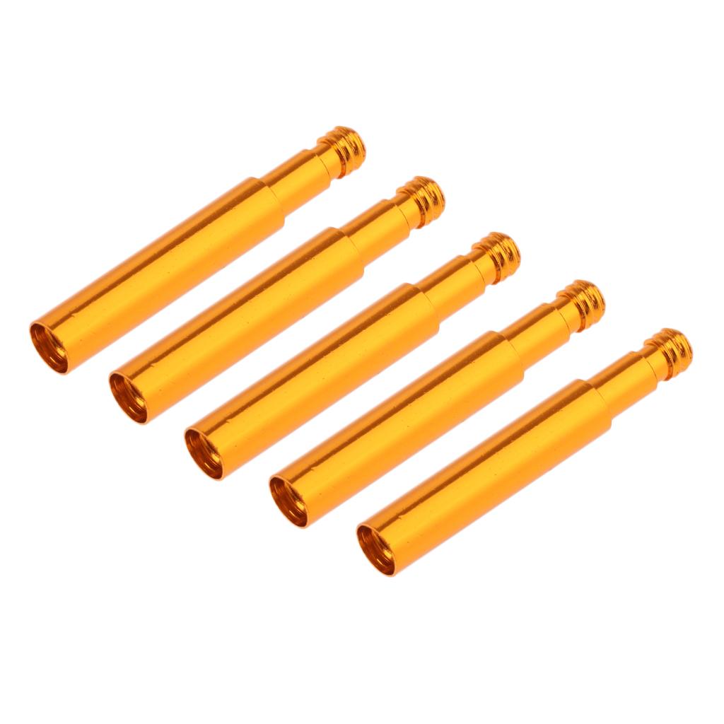 2x5 Pieces Presta Valve Extender for Fixed Gear Bike/Road Bike Gold 40mm