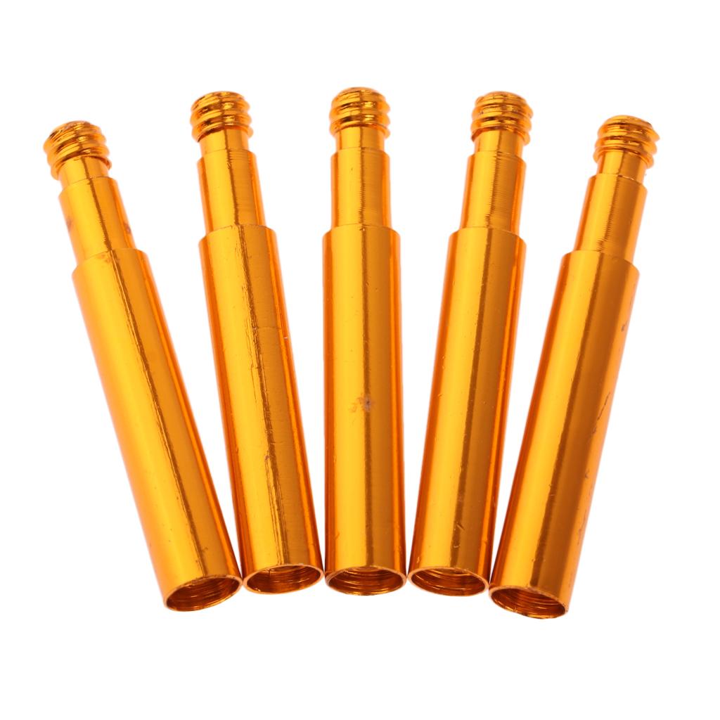 3x5 Pieces Presta Valve Extender for Fixed Gear Bike/Road Bike Gold 40mm