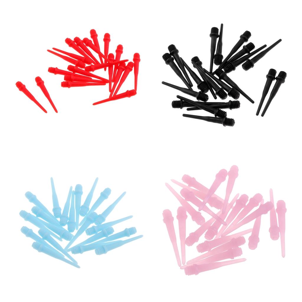 100 Pieces Soft Nylon Tips Points Replacement for Electronic Dart 25mm Blue