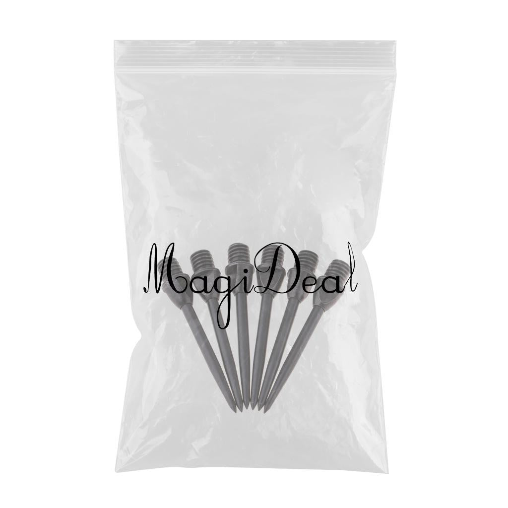 2x6 Pieces Darts Steel Tip Replacement Points Standard 2BA Thread Black