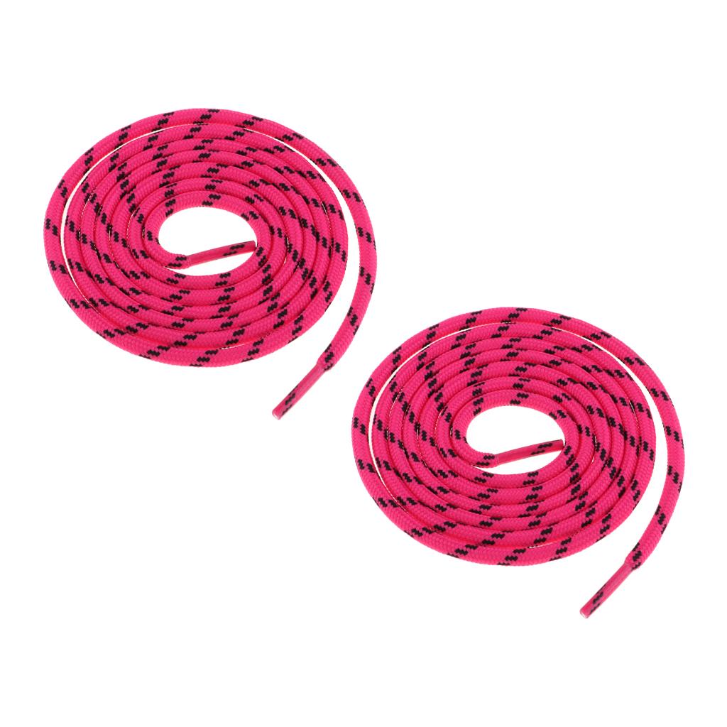 3x1 Pair Sports Climbing Shoelaces Colored Oval Athletic Shoe Lace Rose Red