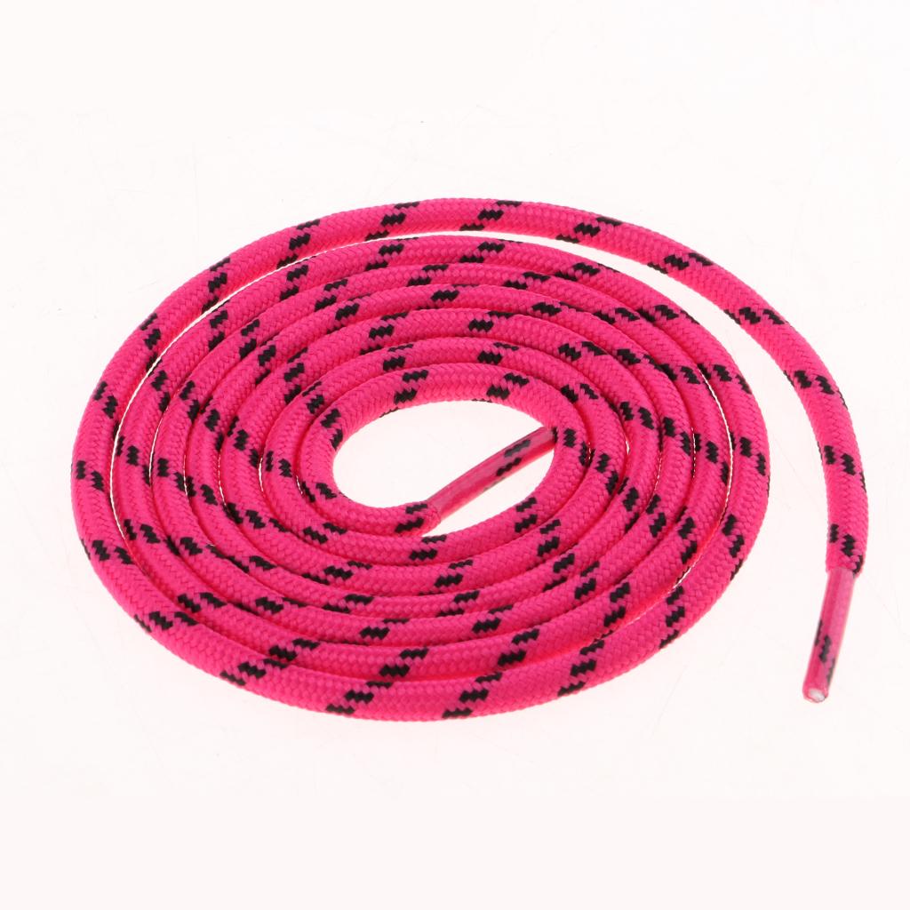 2x1 Pair Sports Climbing Shoelaces Colored Oval Athletic Shoe Lace Rose Red