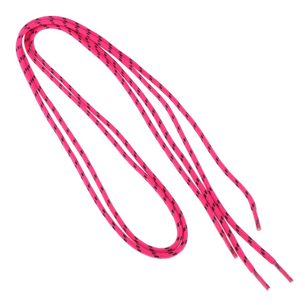 3x1 Pair Sports Climbing Shoelaces Colored Oval Athletic Shoe Lace Rose Red