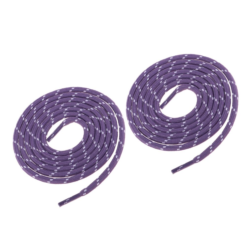 3x1 Pair Sports Climbing Shoelaces Colored Oval Athletic Shoe Lace Purple