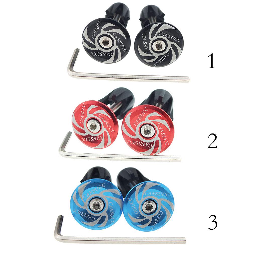 4xMTB Road Bikes Aluminum Handlebar End Plugs Bicycle Handle End Caps Black