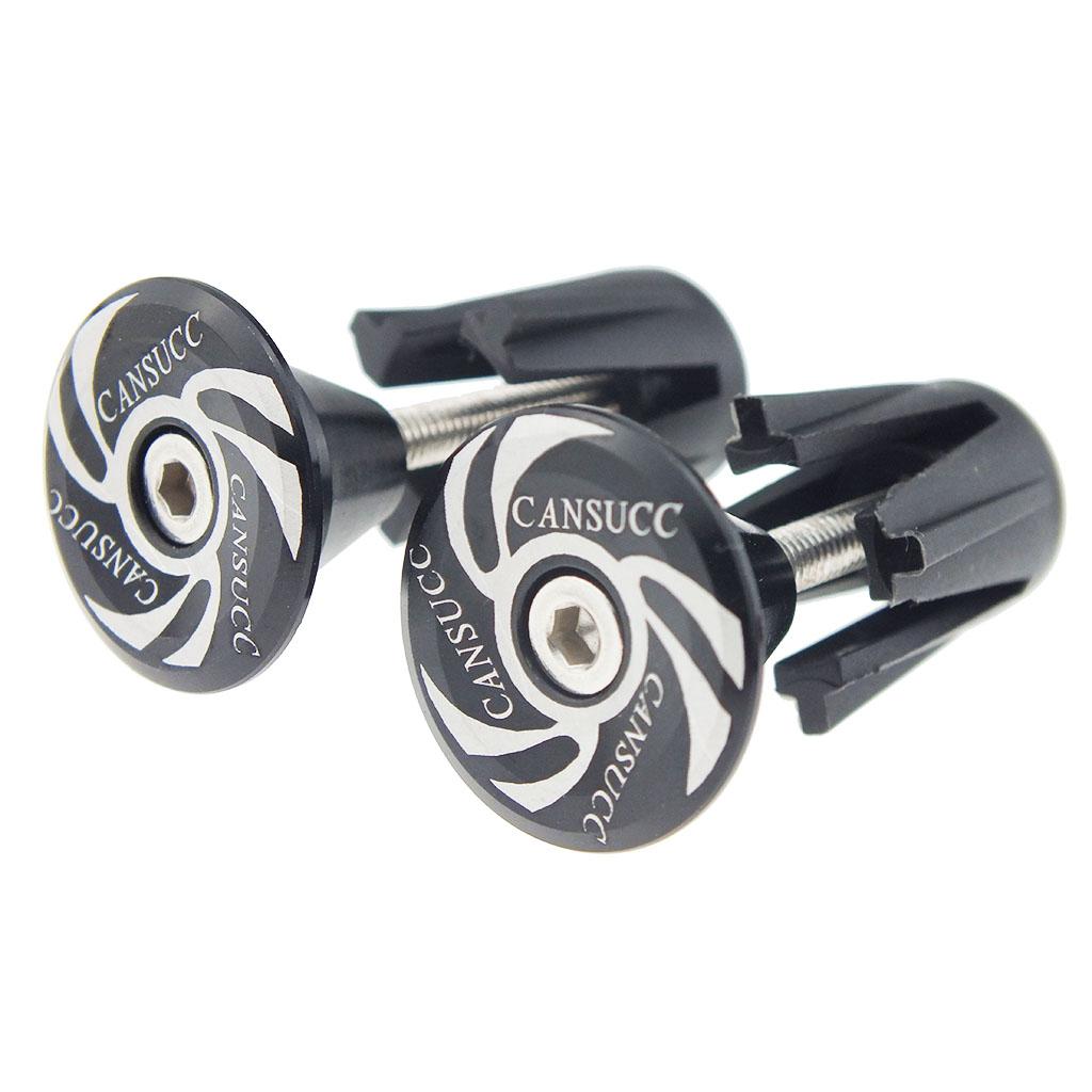 4xMTB Road Bikes Aluminum Handlebar End Plugs Bicycle Handle End Caps Black