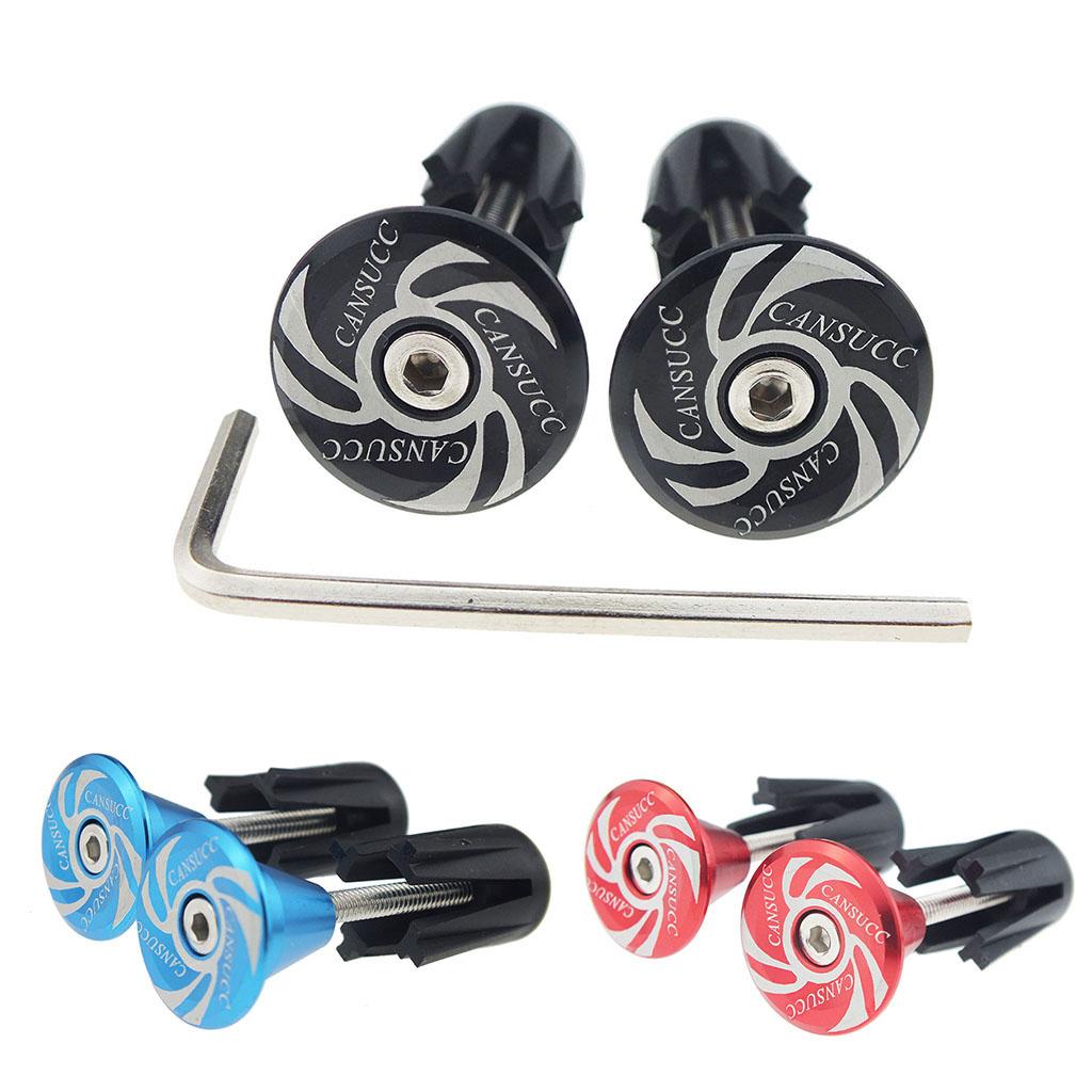 3xMTB Road Bikes Aluminum Handlebar End Plugs Bicycle Handle End Caps Black