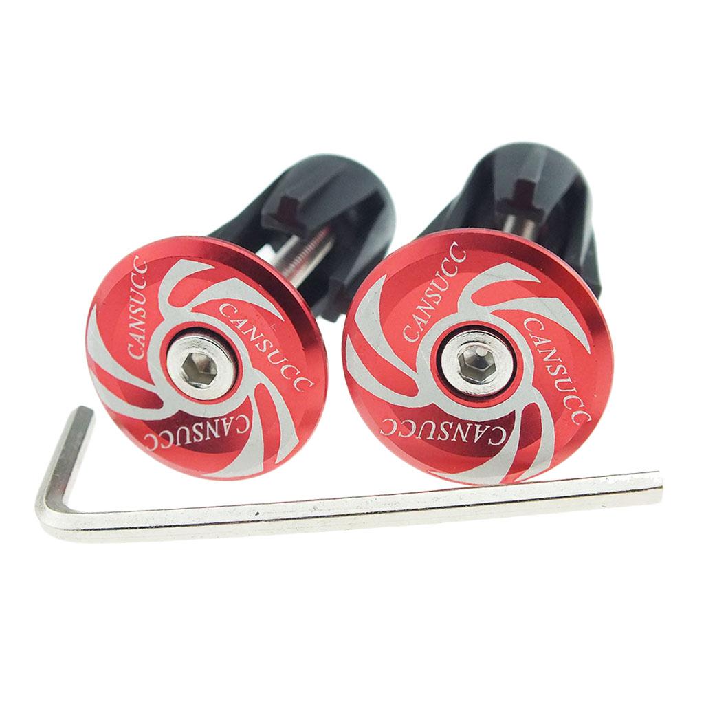 4xMTB Road Bikes Aluminum Handlebar End Plugs Bicycle Handle End Caps Red