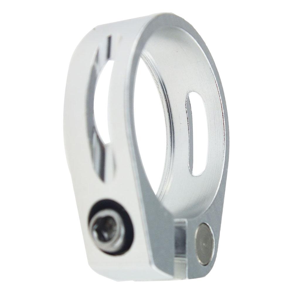 4x34.9mm SeatPost Clamp Tube Clip Quick Release Mountain Road Bike Part Silver