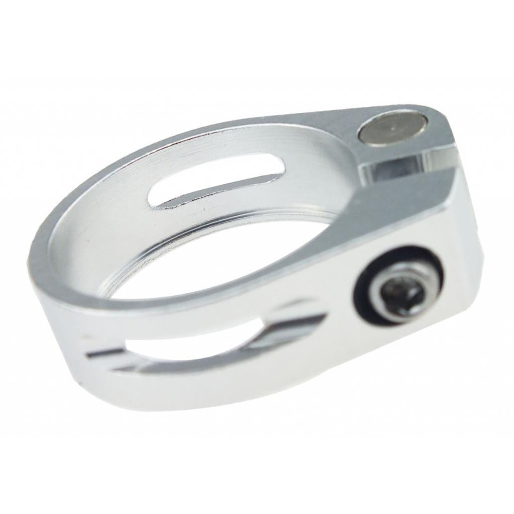 2x34.9mm SeatPost Clamp Tube Clip Quick Release Mountain Road Bike Part Silver