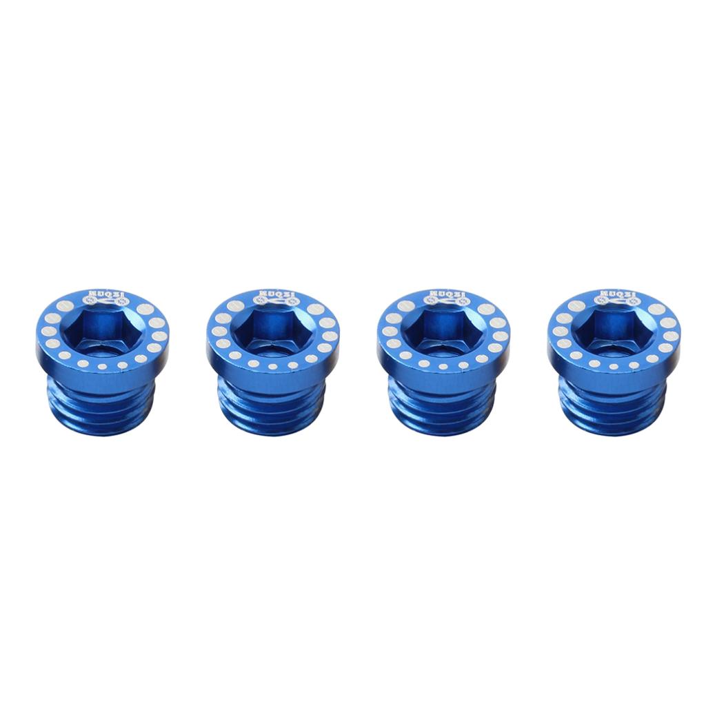 2x4 Pieces Aluminum Alloy Bicycle Screw Bolt for V Brake Hole M10*1.25 Blue