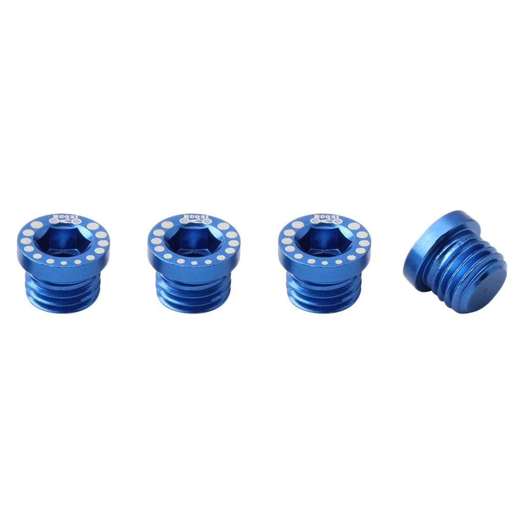 2x4 Pieces Aluminum Alloy Bicycle Screw Bolt for V Brake Hole M10*1.25 Blue