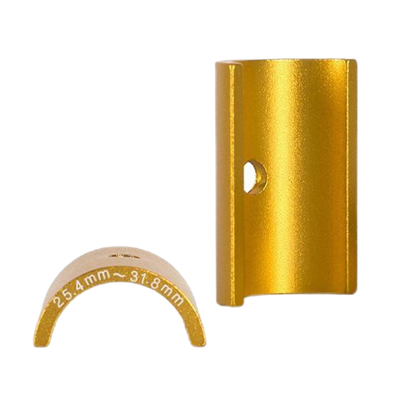 2xBike Stem 25.4 to 31.8mm Shim Handlebar Adapter Spacer - 1 Pair Golden