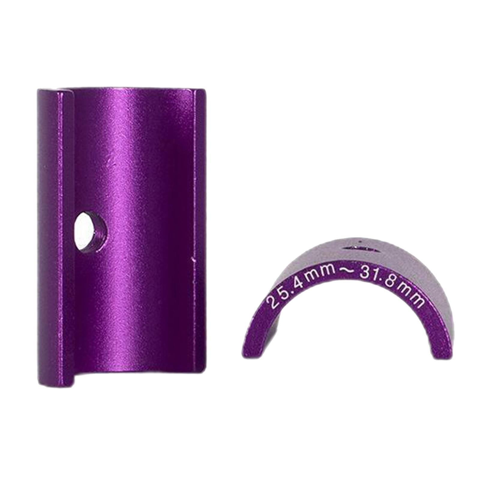 3xBike Stem 25.4 to 31.8mm Shim Handlebar Adapter Spacer - 1 Pair Purple