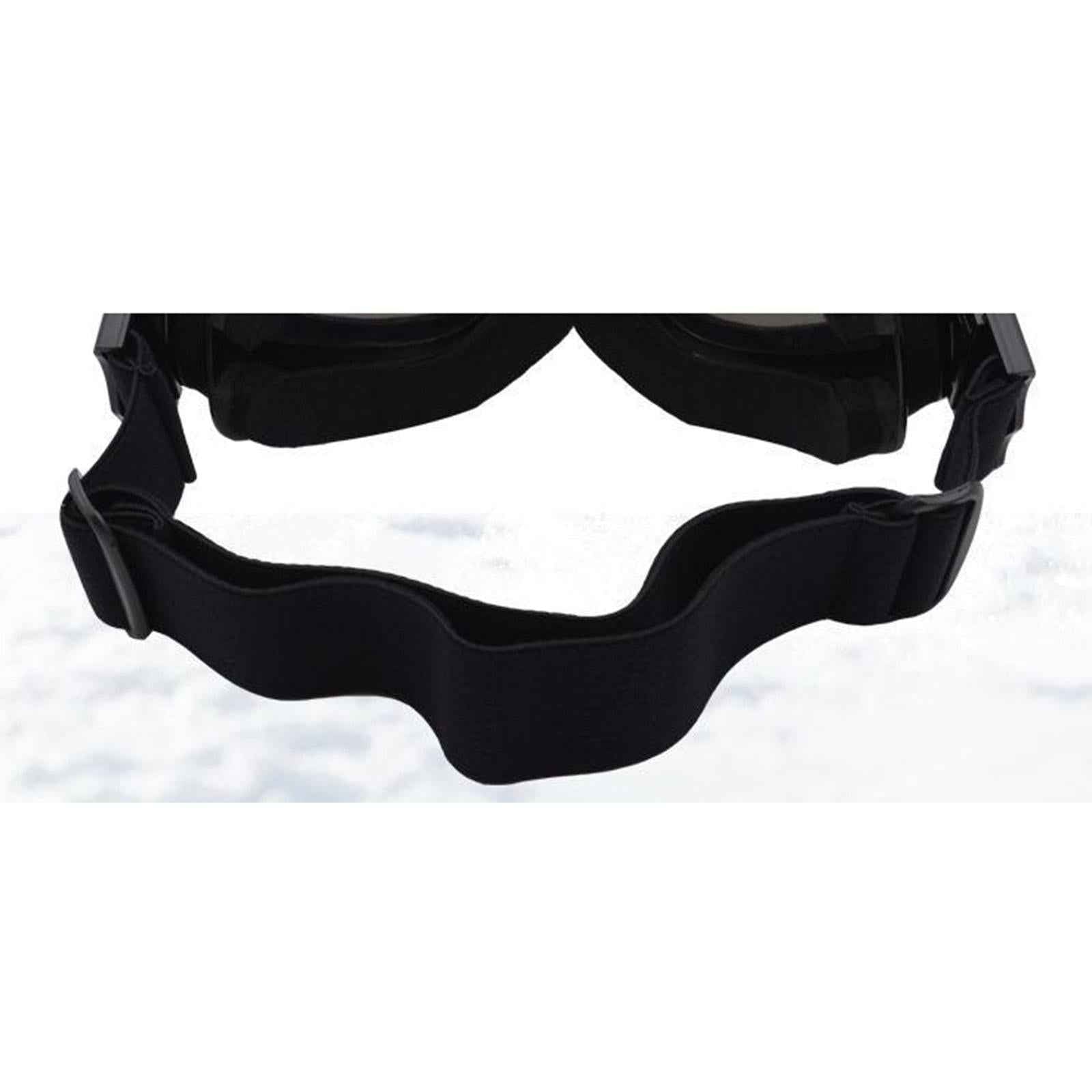 Snow Ski Goggles Anti-fog Lens Snowboard Snowmobile Black Frame Silver Lens