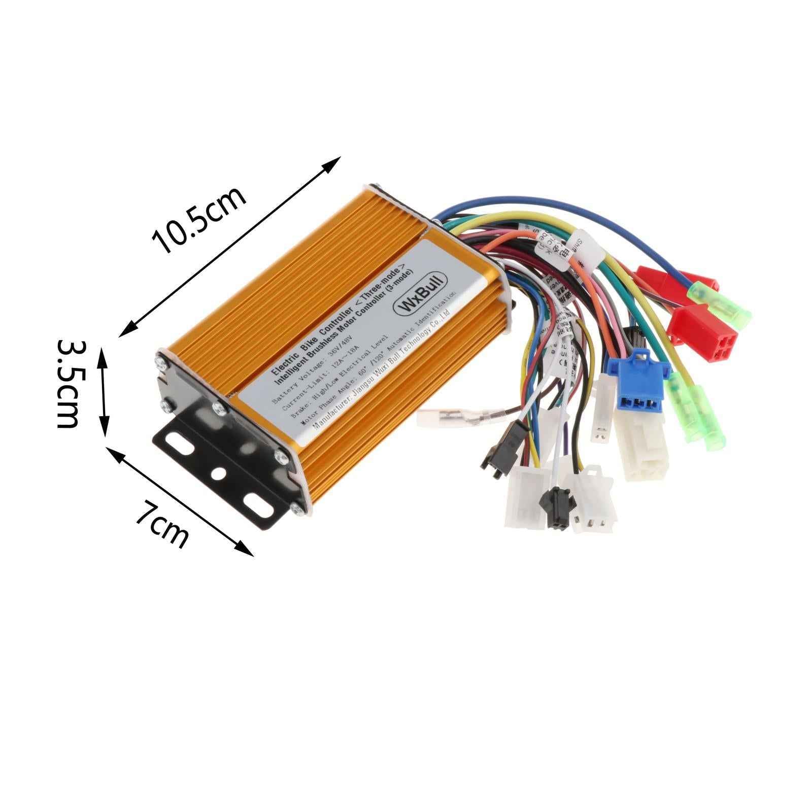 36V/48V 350W Motor Brushless Controller E-Bike Control Box Upgraded Orange