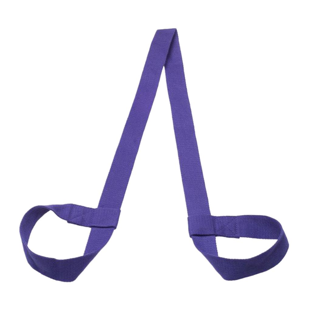 6xCotton Yoga Mat Strap Pilates Mat Carrier Fitness Stretchy Loop Purple