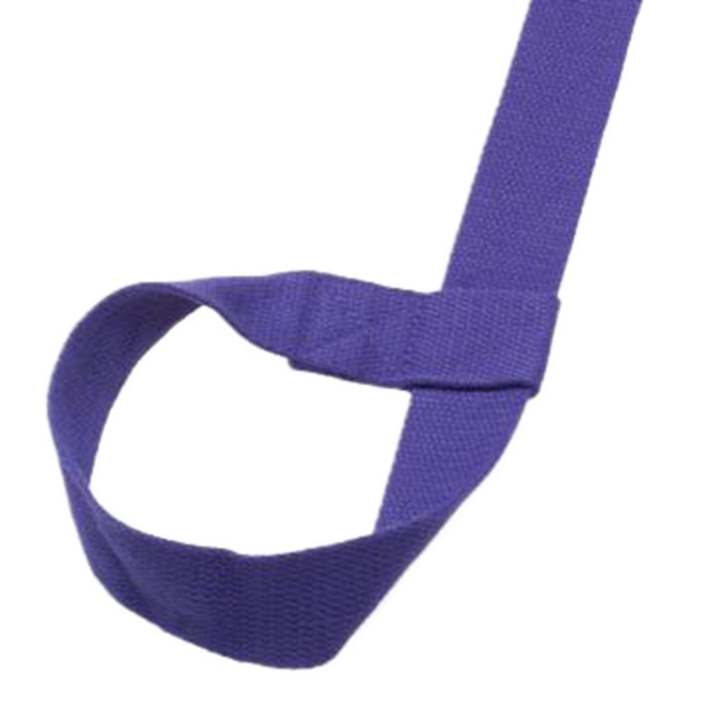 6xCotton Yoga Mat Strap Pilates Mat Carrier Fitness Stretchy Loop Purple