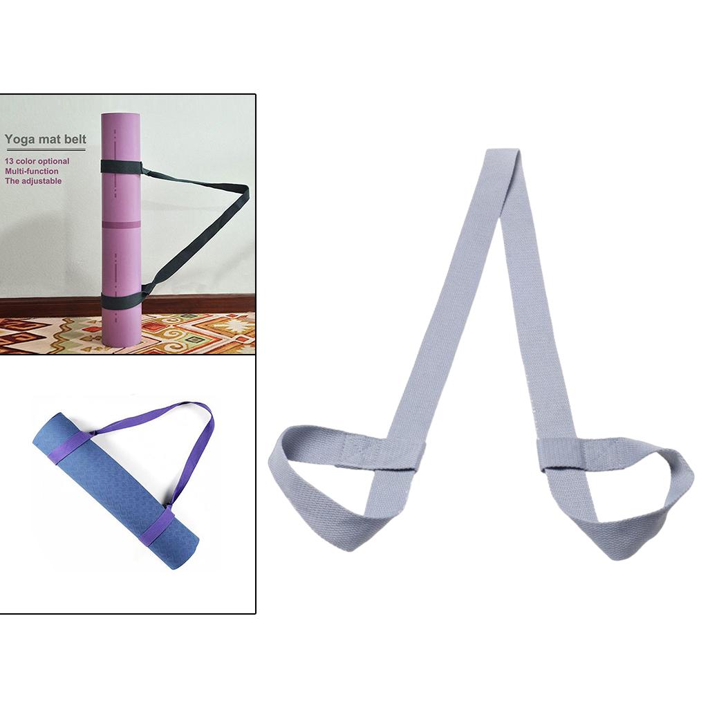 4xCotton Yoga Mat Strap Pilates Mat Carrier Fitness Stretchy Loop Grey