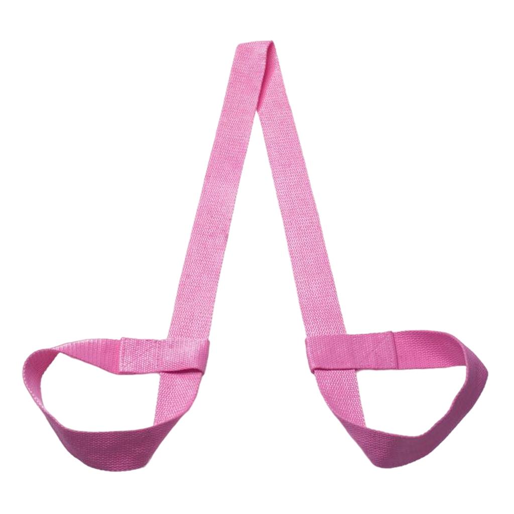 4xCotton Yoga Mat Strap Pilates Mat Carrier Fitness Stretchy Loop Pink