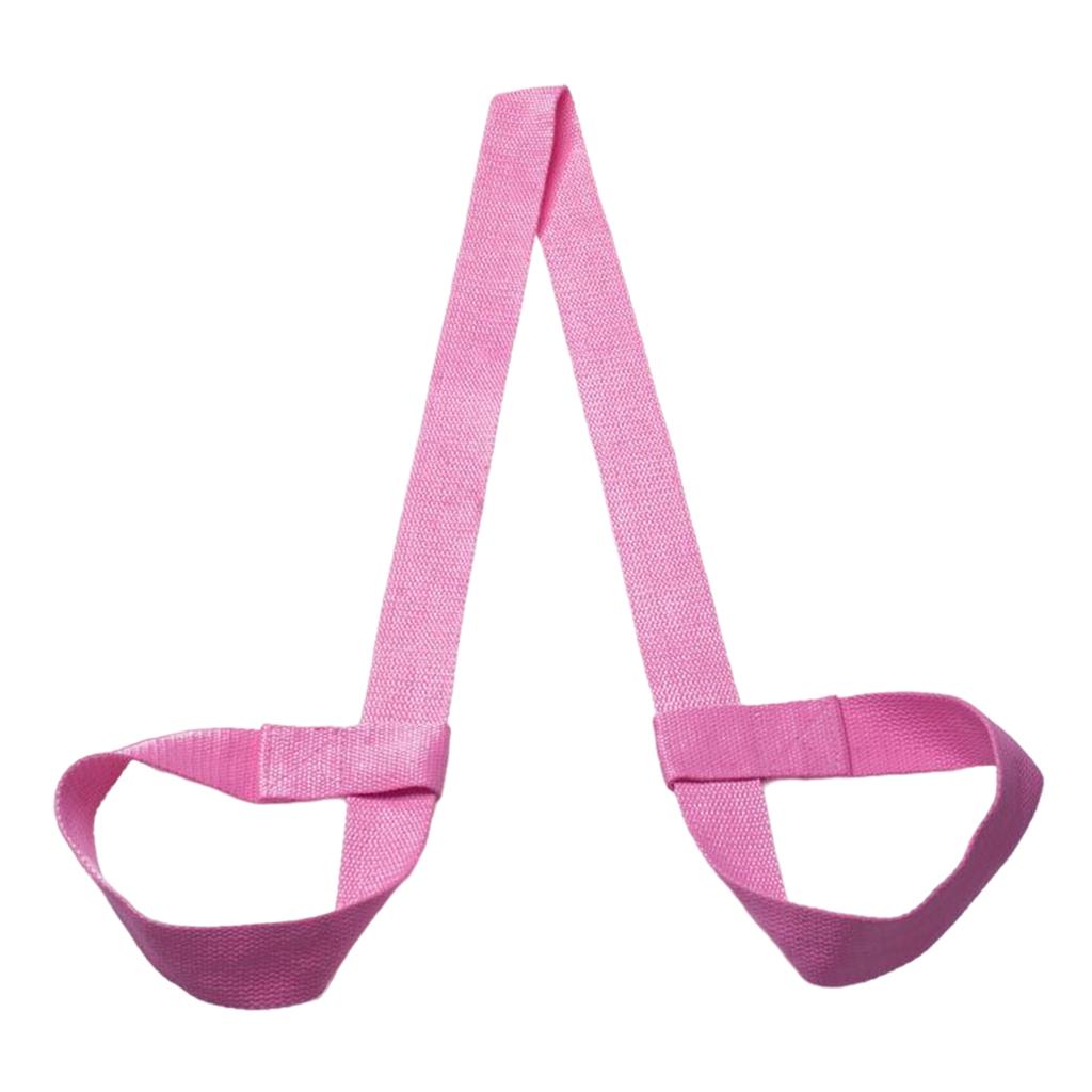4xCotton Yoga Mat Strap Pilates Mat Carrier Fitness Stretchy Loop Pink