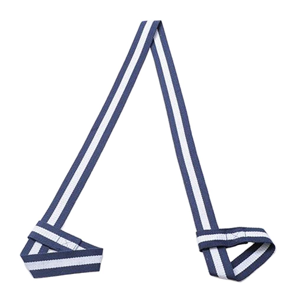 3xCotton Yoga Mat Strap Pilates Mat Carrier Fitness Stretchy Loop Blue White