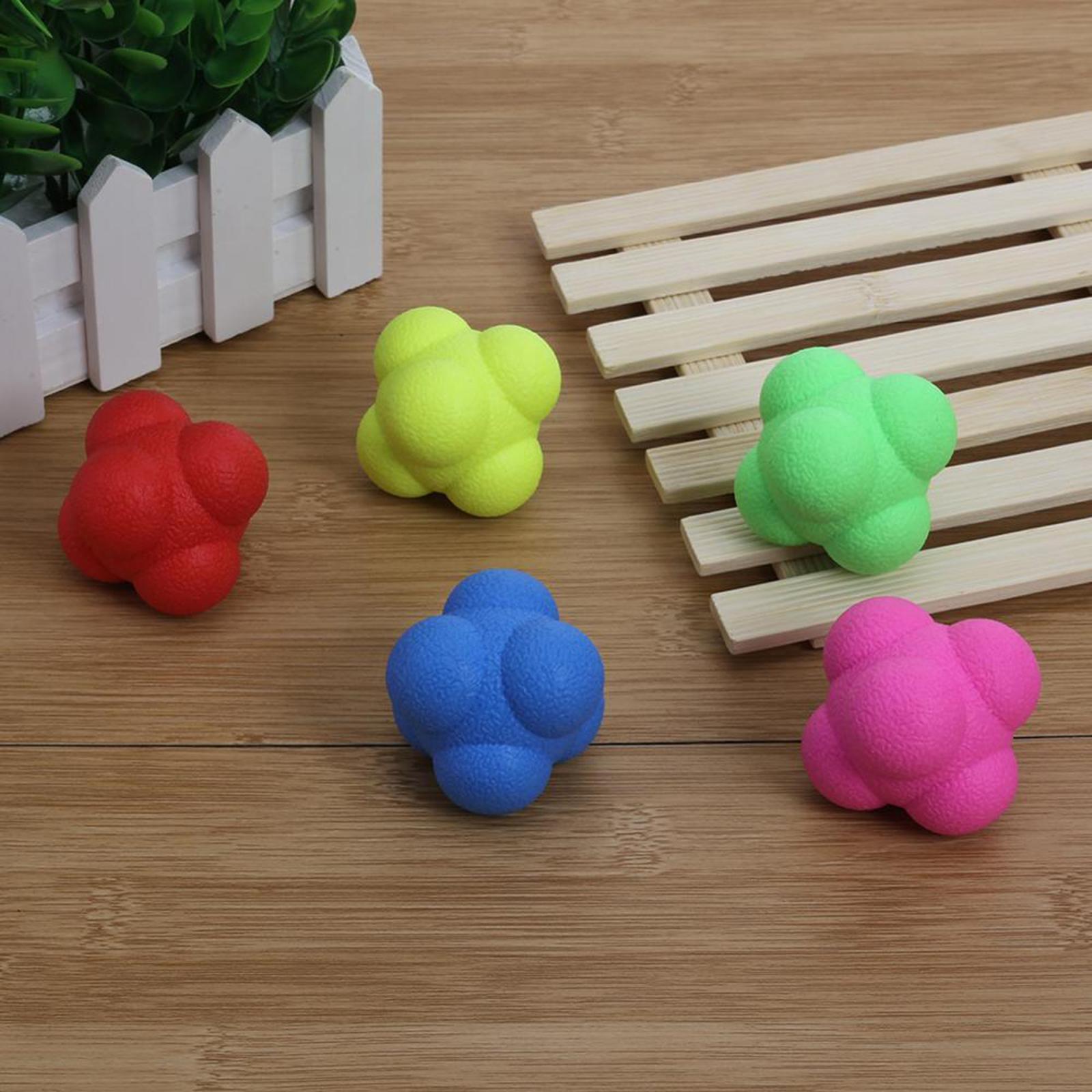 3xCoordination Reflex Agility Hexagonal Tennis Fitness Reaction Ball Green