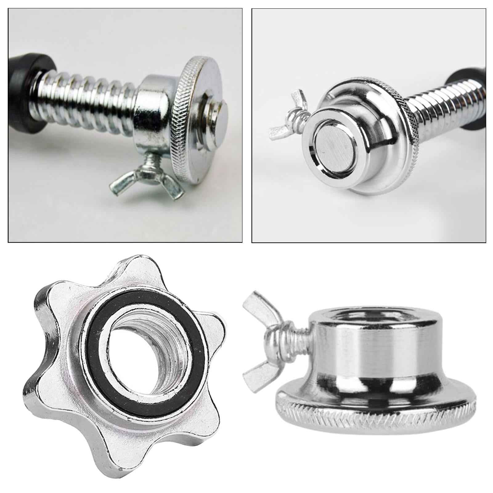 1inch Dumbbell Spin Lock Bar Hex Nut Barbells Fixed Clamps Clips Collar A