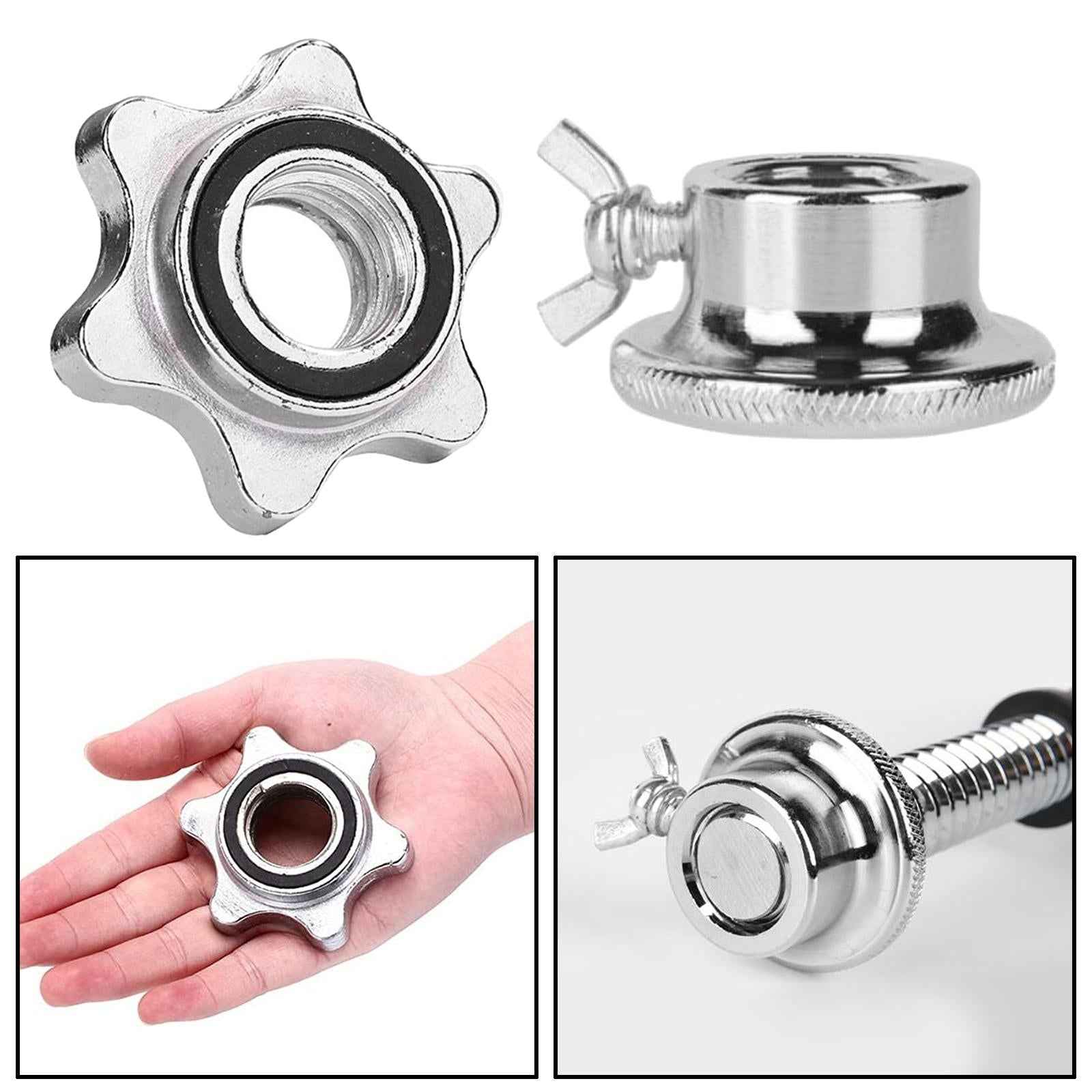 1inch Dumbbell Spin Lock Bar Hex Nut Barbells Fixed Clamps Clips Collar A