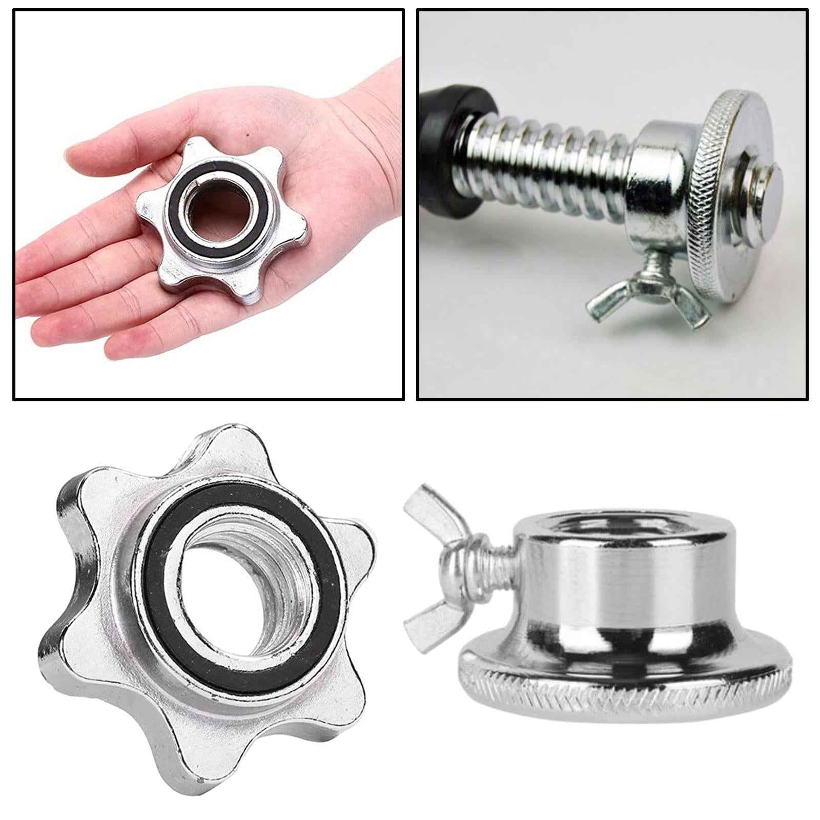 1inch Dumbbell Spin Lock Bar Hex Nut Barbells Fixed Clamps Clips Collar A