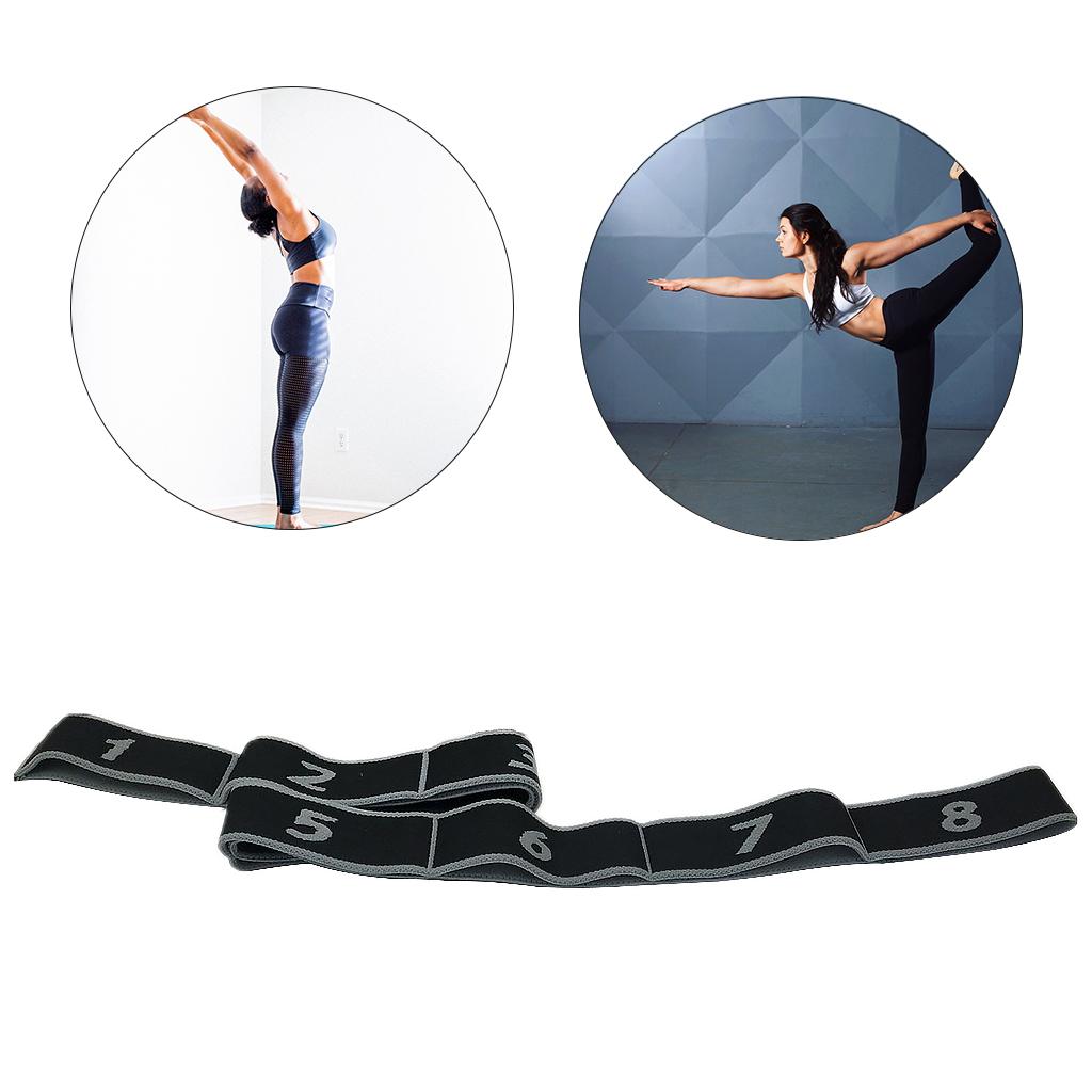 4xYoga Strap Elastic Ligament Stretching Out Band Workout Loop Belt Gray