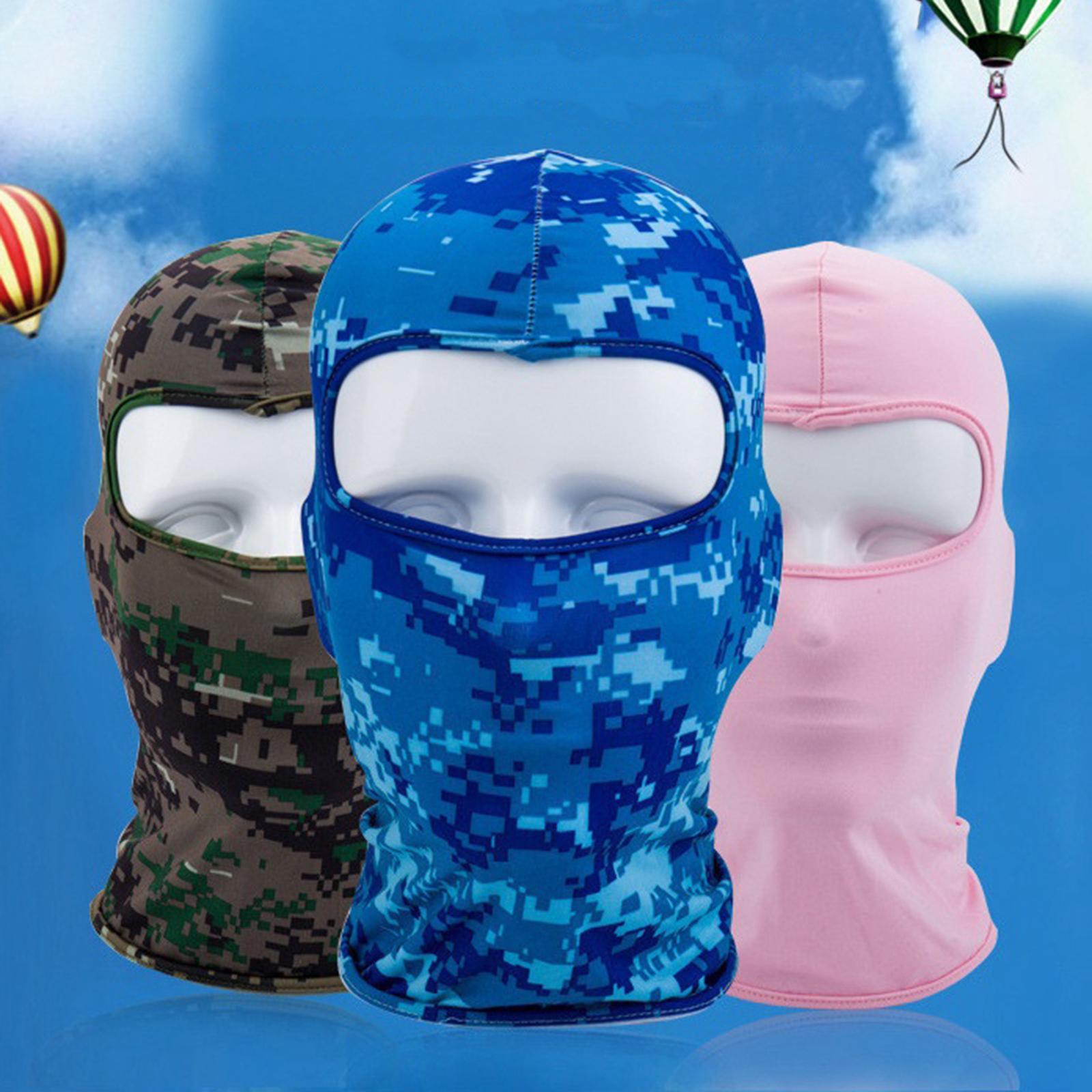 2xFace Mask Sun Shield Hood Neck Gaiter Balaclava Bandana White