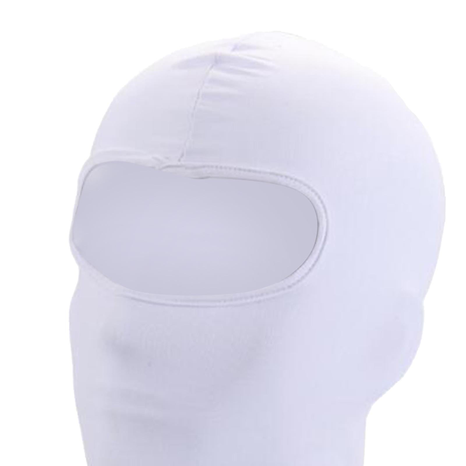 2xFace Mask Sun Shield Hood Neck Gaiter Balaclava Bandana White