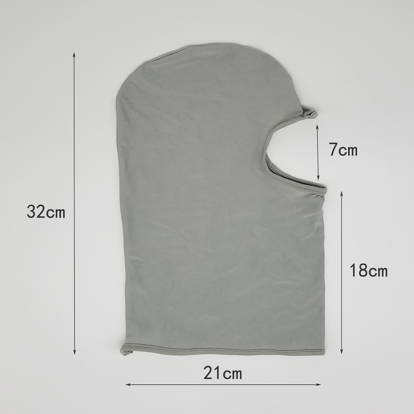 3xFace Mask Sun Shield Hood Neck Gaiter Balaclava Bandana White