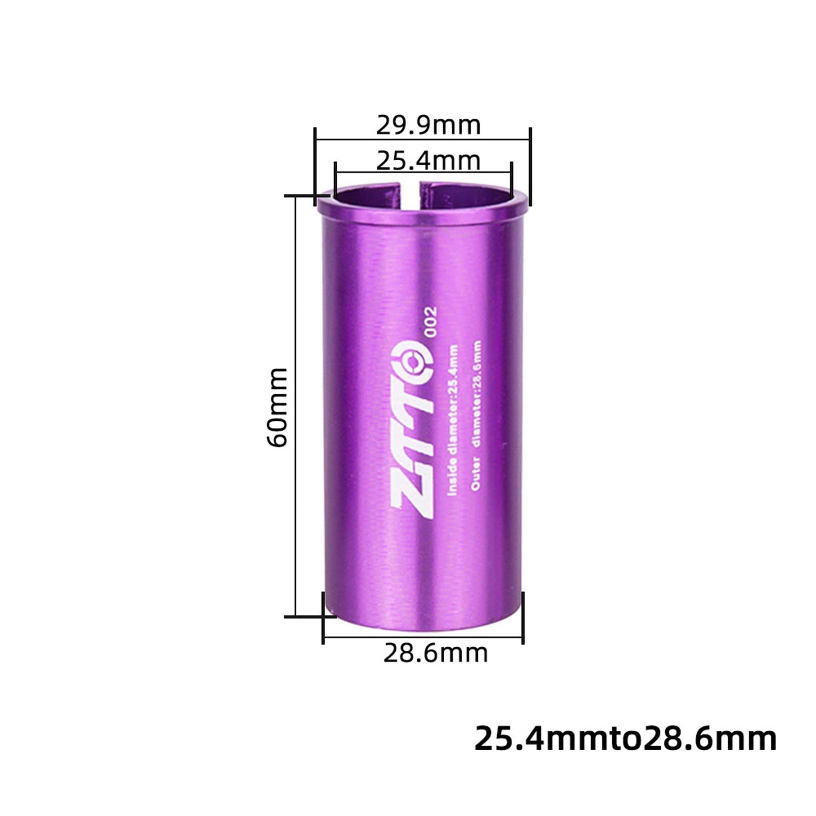 2xMTB Bike Seatpost Shim Reducing Sleeve Conversion Adapter 28.6 to 25.4mm