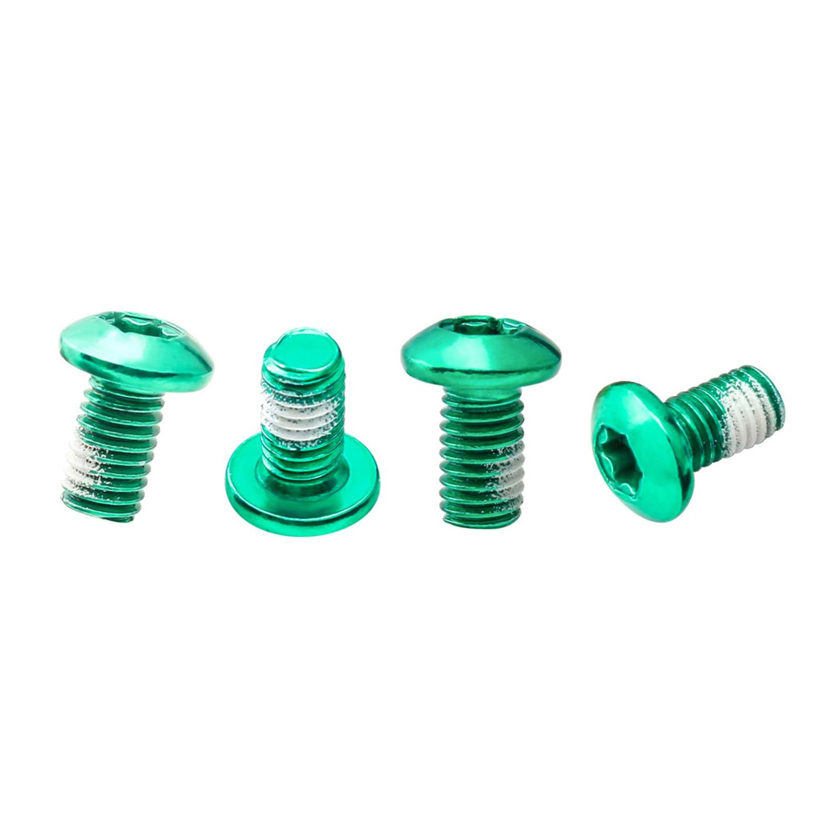 3x12x Bike Disc Brake Rotor Bolt M5x9mm T25 Screw Water Cage Mount Bolt Green