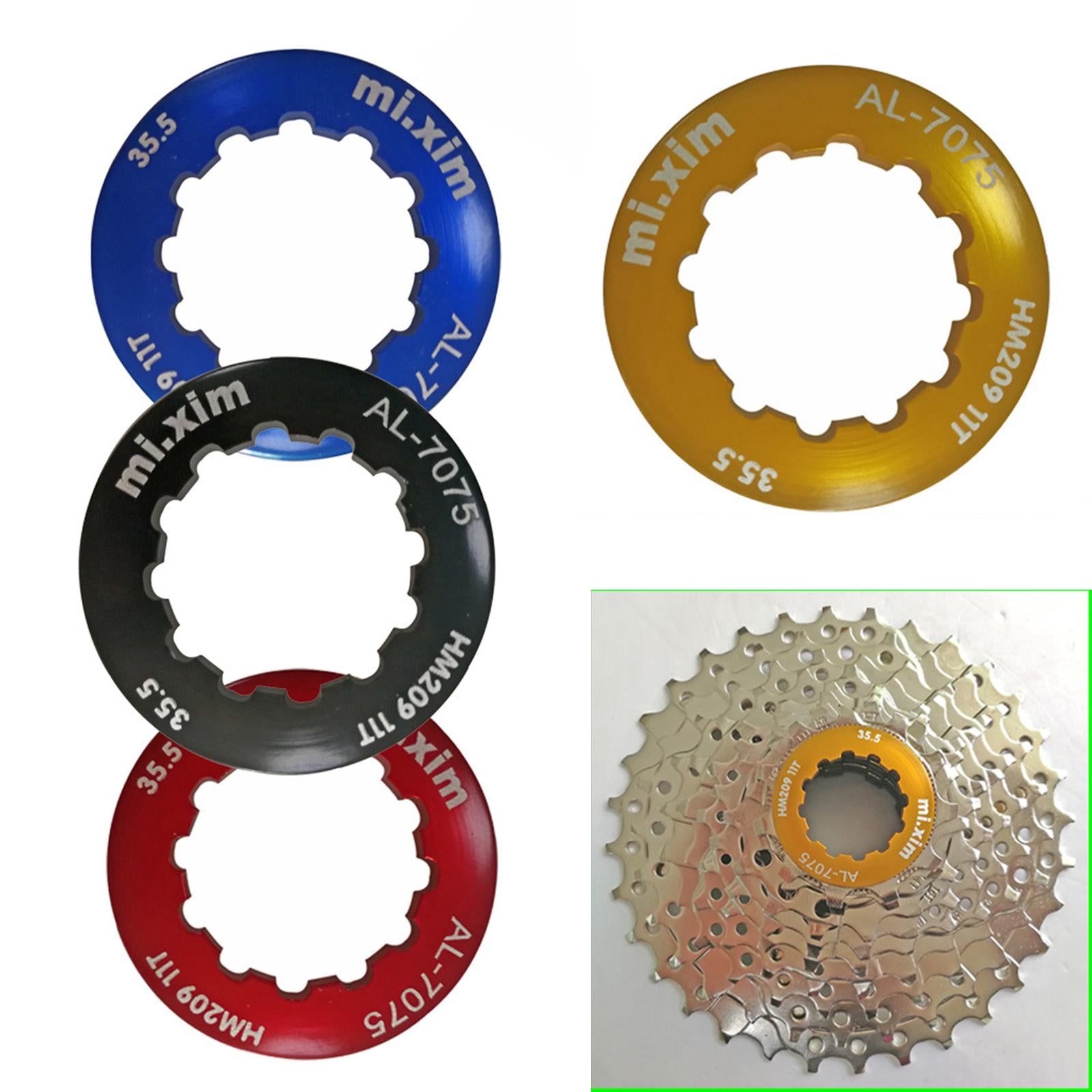 2x11T Bike Cassette Cover Freewheel Lock Ring Fixing Lid Flywheel Blue