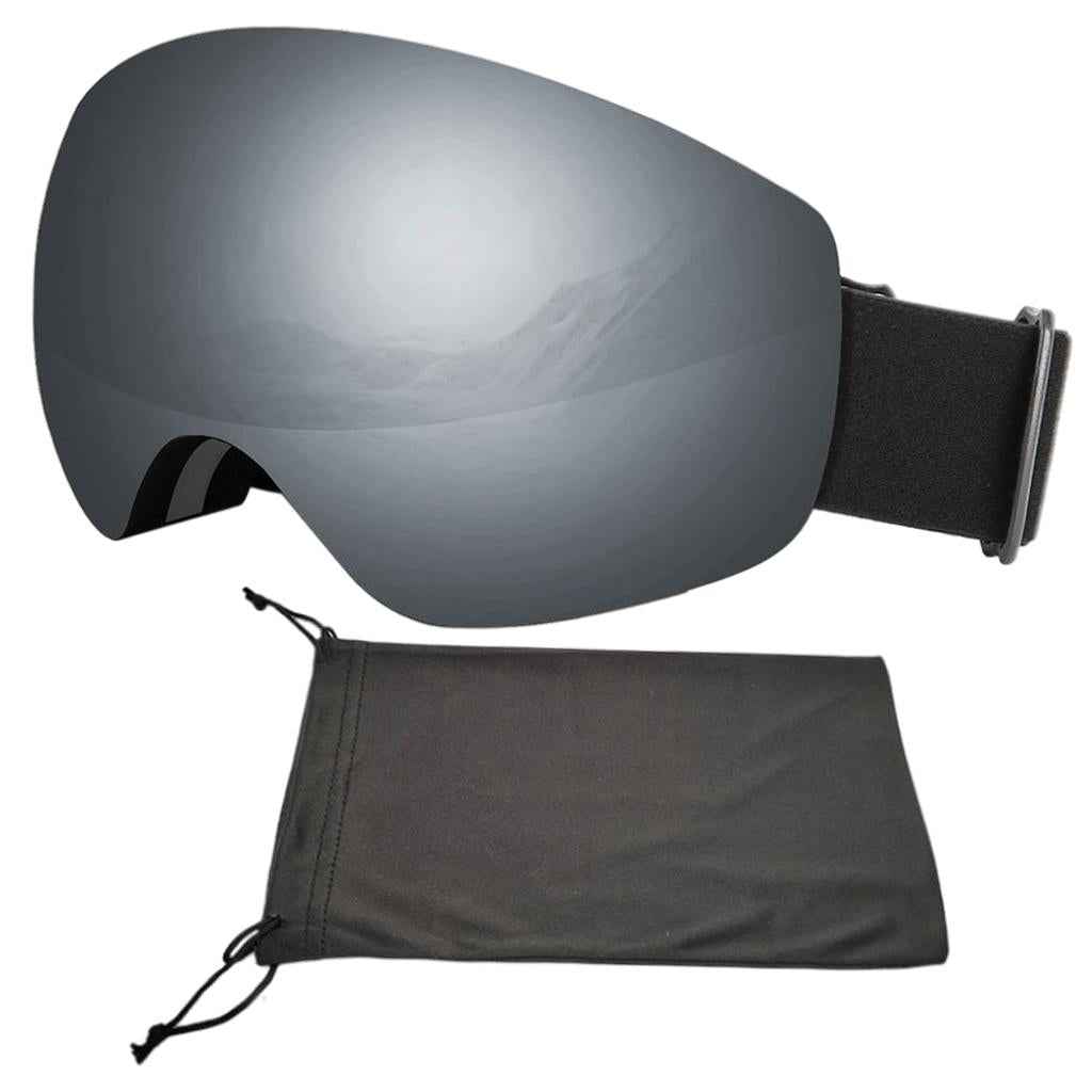 Anti-Fog Ski Snowmobile Goggles Snowboard Sunglasses Winter UV Protection Black and White